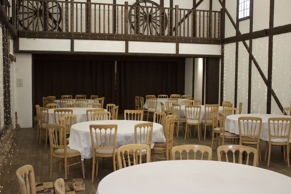 Tudor Barn — dressed for a wedding